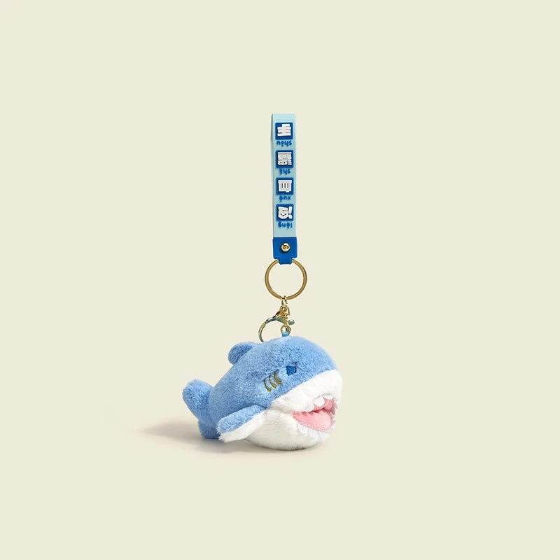 Adorable Blue Shark Plush Keychain