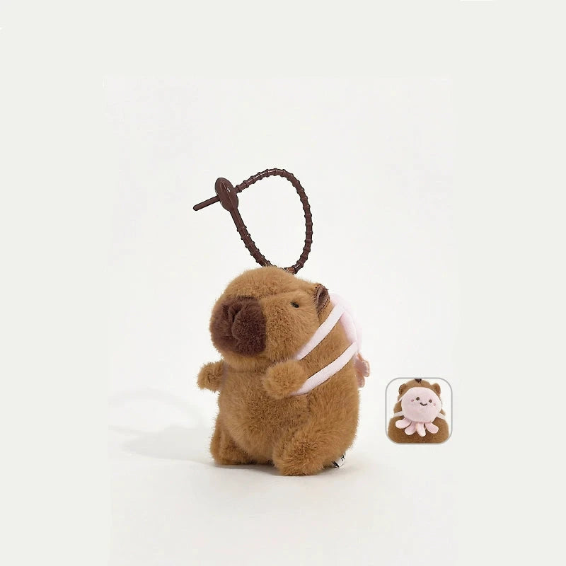 Capybara Plush Toy with Zipper 