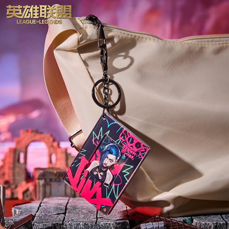 League of Legends Arcane Jinx Acrylic Magnetic Keychain.