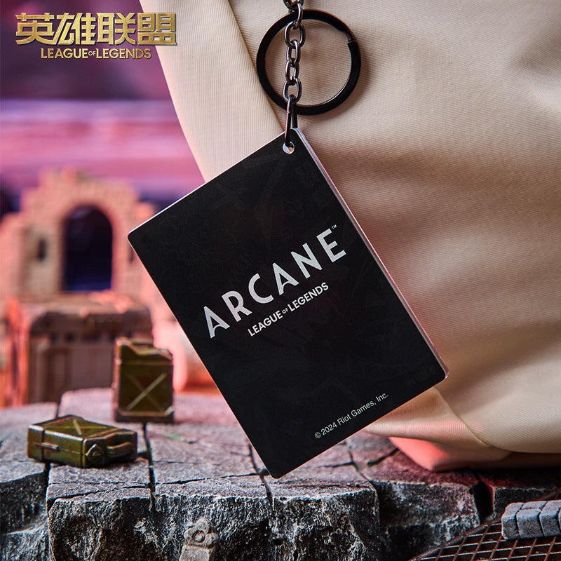 League of Legends Arcane Jinx Acrylic Magnetic Keychain.