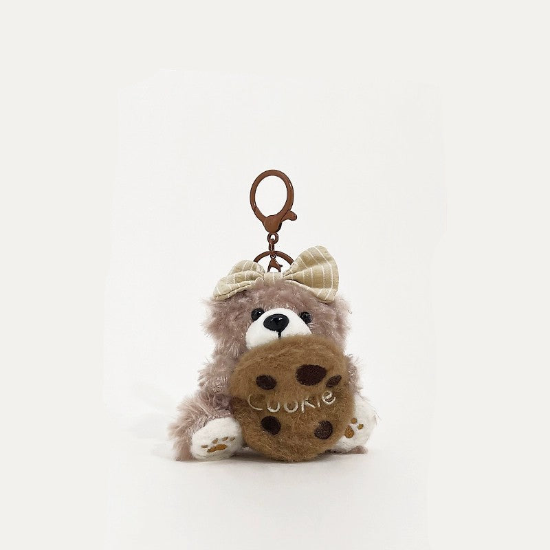 Light Gray Coffee Cookie Bow Bear