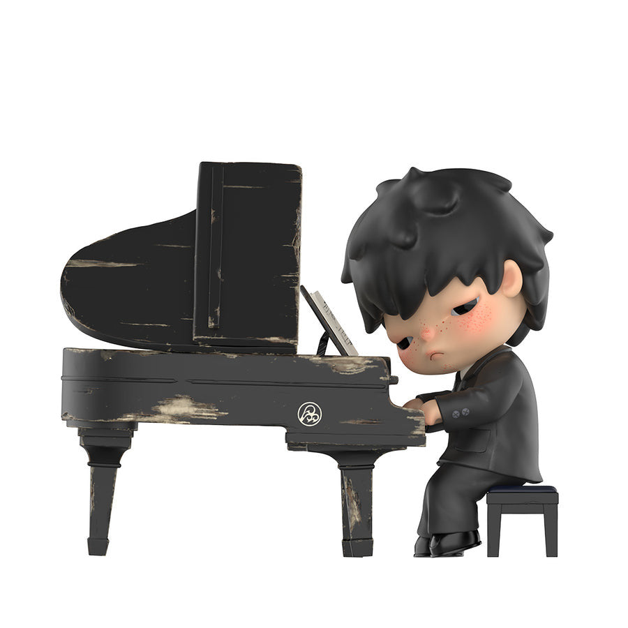 POP MART Hirono The Pianist 100% Figurine.