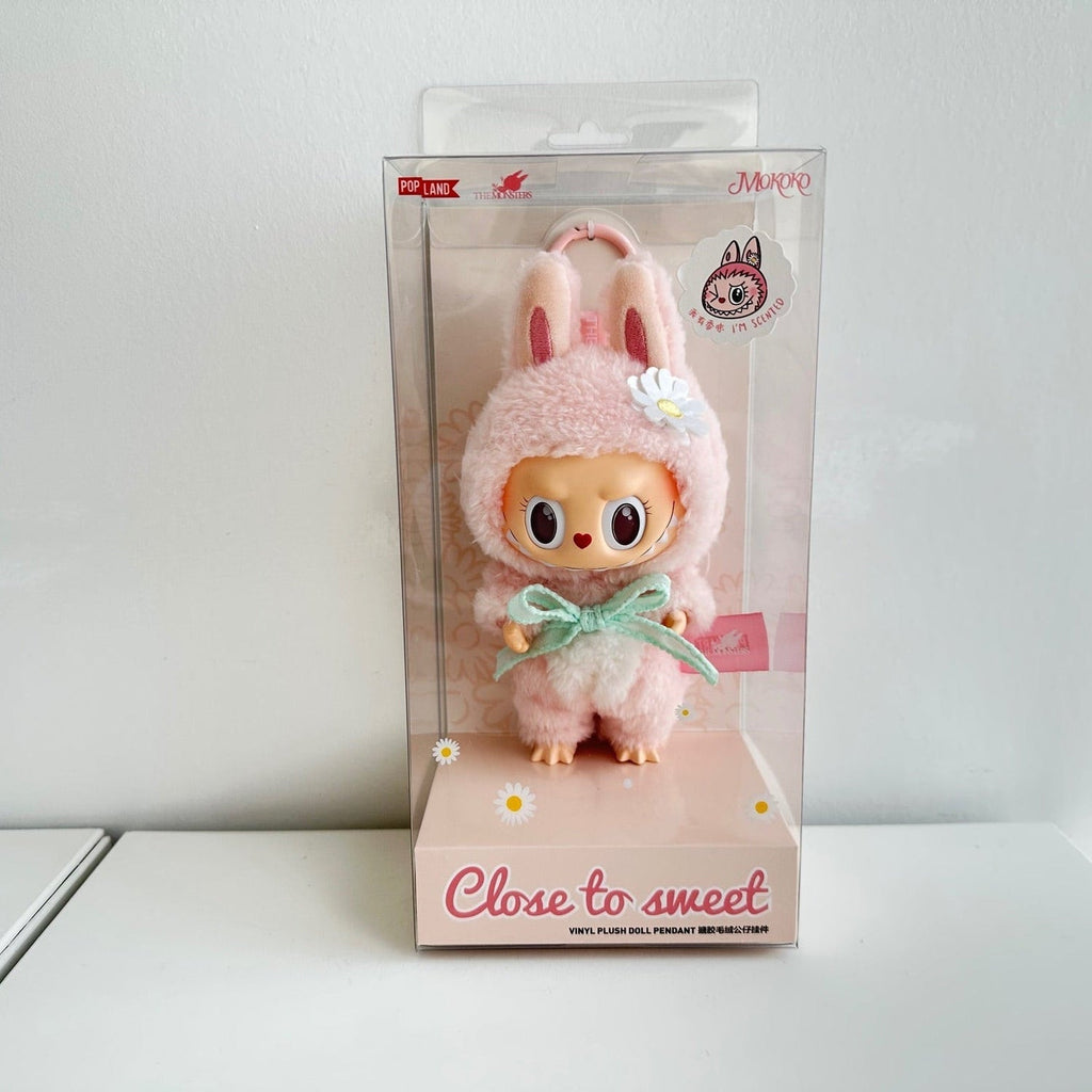 POP MART LABUBU Mokoko Close to Sweet – Vinyl Plush Doll Keychain.