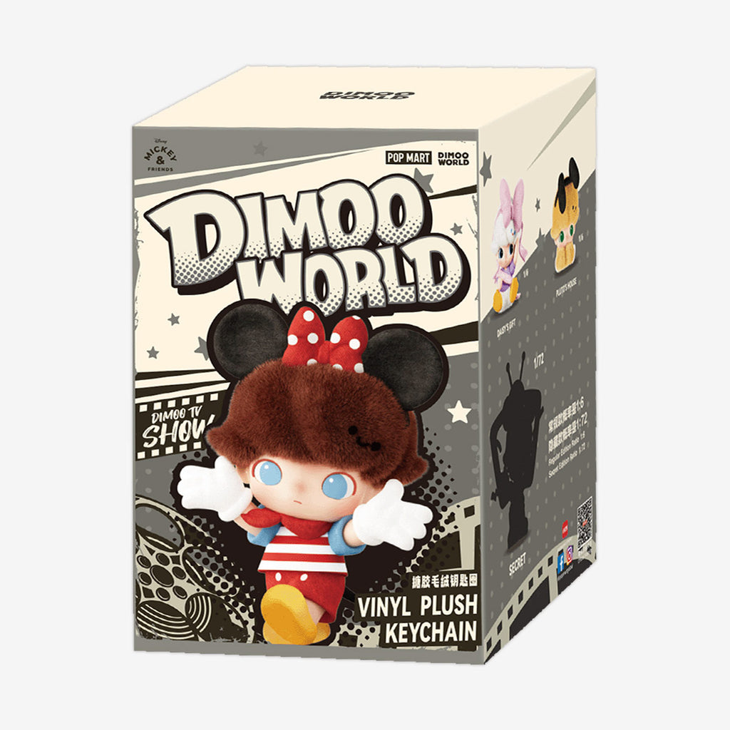 Pop Mart DIMOO WORLD × DISNEY Series-Vinyl Plush Keychain Blind Box Single Box
