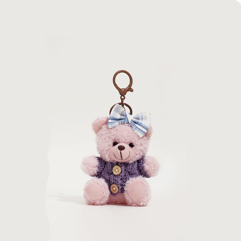 Purple Sweater JK Bow Pink Bear