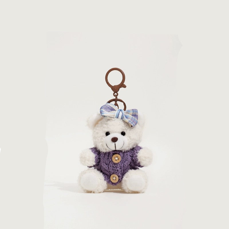 Purple Sweater JK Bow White Bear